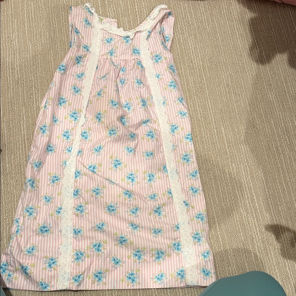 Classic Whimsey Floral Pink and Blue dress